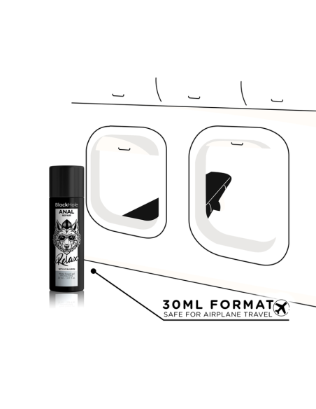 BLACK HOLE - RIPARAZIONE ANALE RELAX A BASE ACQUA CON IALURONE 30 ML