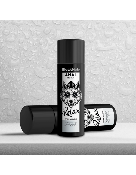 BLACK HOLE - RIPARAZIONE ANALE RELAX A BASE ACQUA CON IALURONE 30 ML