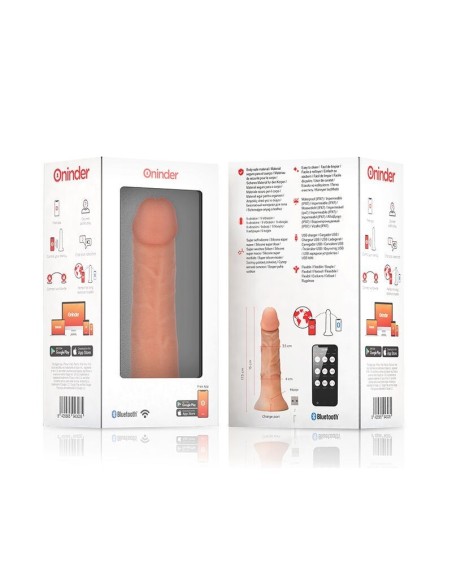 ONINDER - DILDO VIBRATORE PICCOLO BOGOTÁ 9 VELOCITÀ NATURALE 17.5 CM -O- 4 CM - APP GRATUITA