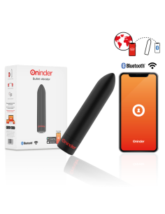 ONINDER - BERLIN VIBRATORE BULLET NERO 9 MODALITÀ 85 X 2 CM - APP GRATUITA