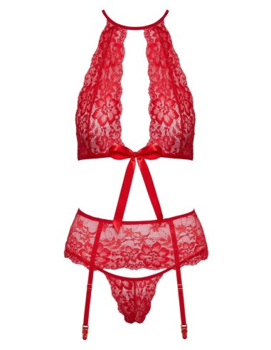 Morbido reggiseno, reggicalze e perizoma di Kissable