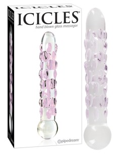 FALLO IN VETRO CON SPORGENZE STIMOLANTI PIPEDREAM \"ICICLES NO. 7\"