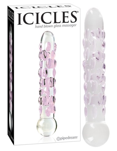 FALLO IN VETRO CON SPORGENZE STIMOLANTI PIPEDREAM \"ICICLES NO. 7\"