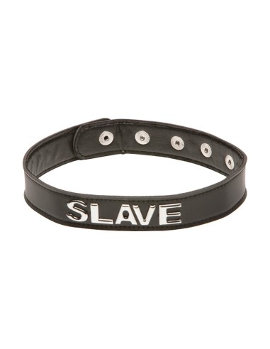 COLLARE IN PELLE X-PLAY \"SLAVE\" NERO