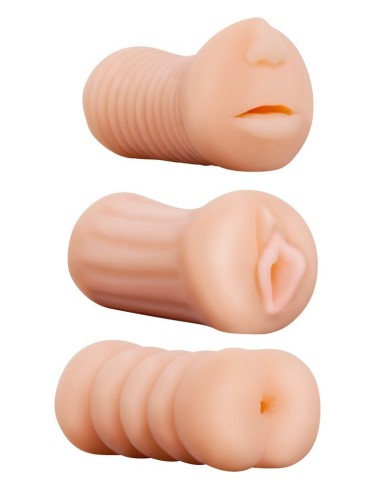 KIT 3 MASTURBATORI "BOCCA - VAGINA - ANO" XXX TO GO THREESOME