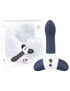 VIBRATORE RICARICABILE CON RILIEVI \"TRIOLE\" ANTRACITE