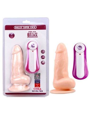 VIBRATORE REALISTICO CON VENTOSA \"JUMBO JACK\" CARNE - 15 CM