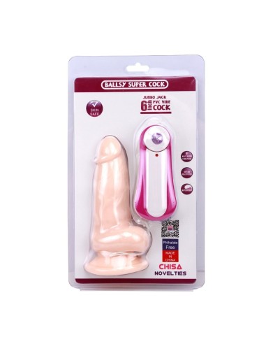 VIBRATORE REALISTICO CON VENTOSA \"JUMBO JACK\" CARNE - 15 CM