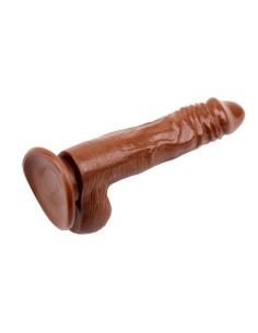 VIBRATORE REALISTICO  CON VENTOSA "JAMES  DEAN" BROWN - 20 CM 2