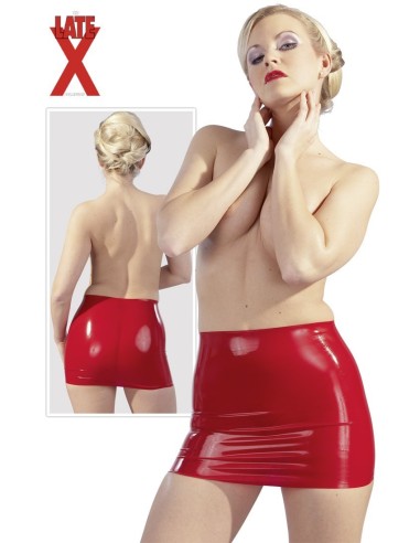MINIGONNA IN LATEX ROSSO