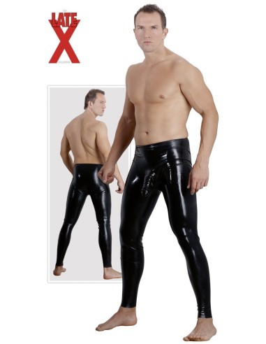 PANTALONI IN LATEX NERO CON GUAINA FALLICA