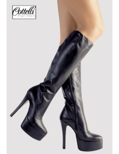 STIVALI IN PELLE CON PLATEAU E TACCHI A SPILLO 14 CM "PALERMO" 2