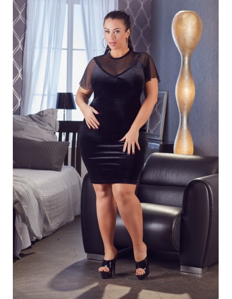 TUBINO SEXY - COLORE NERO - COTTELLI CURVES