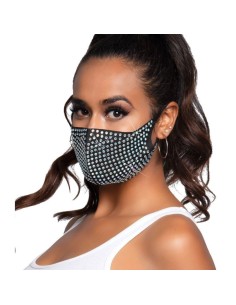 MASCHERINA SUPER FASHION - LEG AVENUE - COCO RHINESTONE