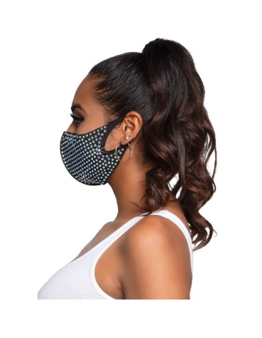 MASCHERINA SUPER FASHION - LEG AVENUE - COCO RHINESTONE