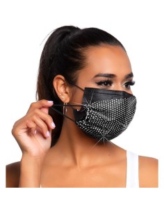 MASCHERINA SUPER FASHION - LEG AVENUE - HARLOW RHINEST 2