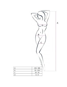 BODYSTOCKING PASSION WOMAN "BS053" BIANCO - TAGLIA UNICA 2