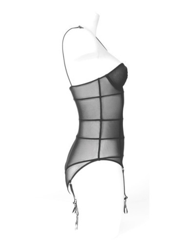 BODY TRASPARENTE CON REGGICALZE COLLEZIONE "VILLA BEL AMI"