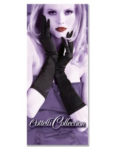 GUANTI LUNGHI IN TESSUTO SATIN ELASTICIZZATO - TAGLIA UNICA