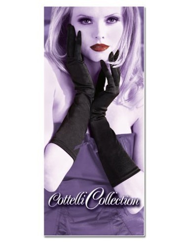 GUANTI LUNGHI IN TESSUTO SATIN ELASTICIZZATO - TAGLIA UNICA