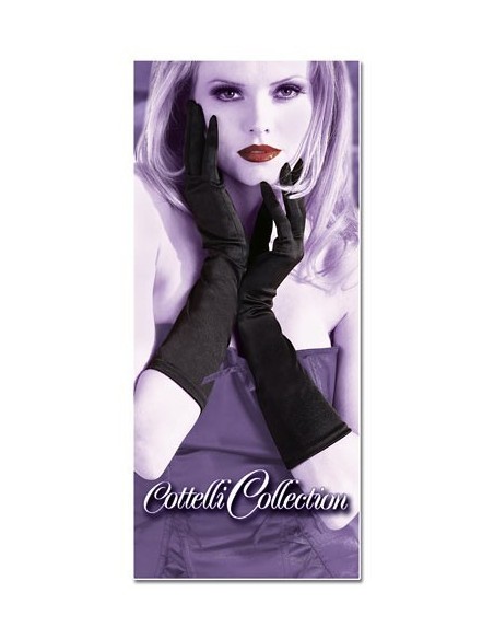 GUANTI LUNGHI IN TESSUTO SATIN ELASTICIZZATO - TAGLIA UNICA