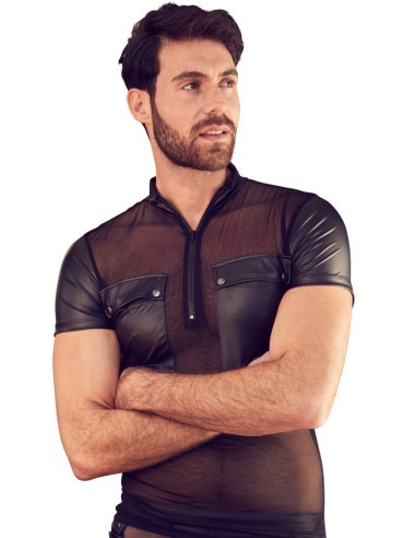 T-SHIRT UOMO STRETCHY DESIGN NET "NEK" COLORE NERO