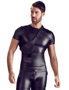 T-SHIRT UOMO STRETCHY CON MARSUPIO "NEK" COLORE NERO 2