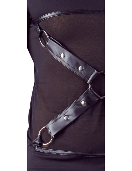 T-SHIRT UOMO STRETCHY MANICHE LUNGHE "NEK" COLORE NERO