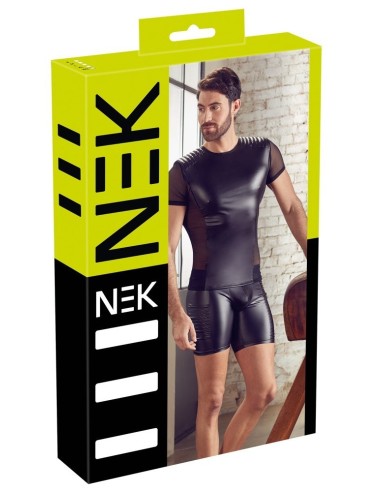 T-SHIRT UOMO STRETCHY BIKER STYLE "NEK" COLORE NERO