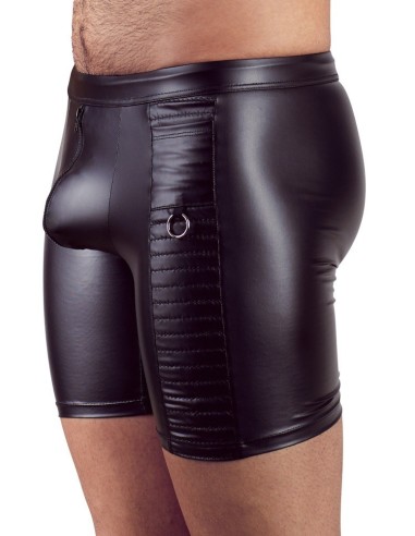 PANTALONCINI UOMO ELASTICIZZATI CON ZIP "NEK" COLORE NERO