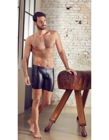 PANTALONCINI UOMO ELASTICIZZATI CON ZIP "NEK" COLORE NERO