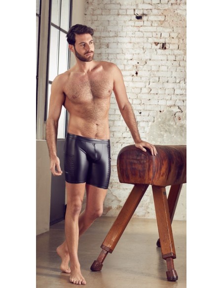 PANTALONCINI UOMO ELASTICIZZATI CON ZIP "NEK" COLORE NERO