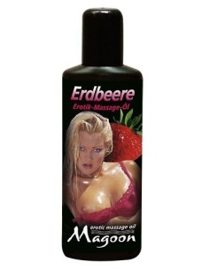 OLIO PER MASSAGGIEROTICI - AROMA FRAGOLA - "MAGOON" SOLUBILE IN ACQUA - 100 ml