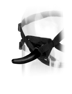 KIT STRAP-ON CON FALLO CURVO PER STIMOLAZIONE PROSTATA FETISH FANTASY "THE PEGGER"