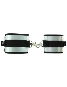 MANETTE IN TESSUTO CON VELCRO E GANCIO 50 SFUMATURE DI GRIGIO "TOTALMENTE SUA"