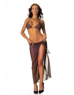 PAREO LUNGO \"BOMB GIRL” CIOCCOLATO - TAGLIA UNICA