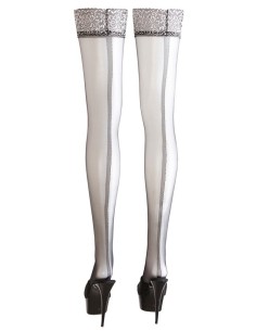 CALZE VELATE AUTOREGGENTI NERE CON BALZA IN PIZZO 2