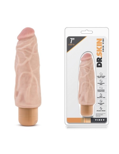 VIBRATORE REALISTICO "DR. SKIN COCK VIBE 9" CARNE -