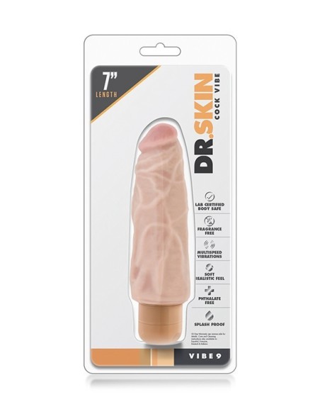 VIBRATORE REALISTICO "DR. SKIN COCK VIBE 9" CARNE -